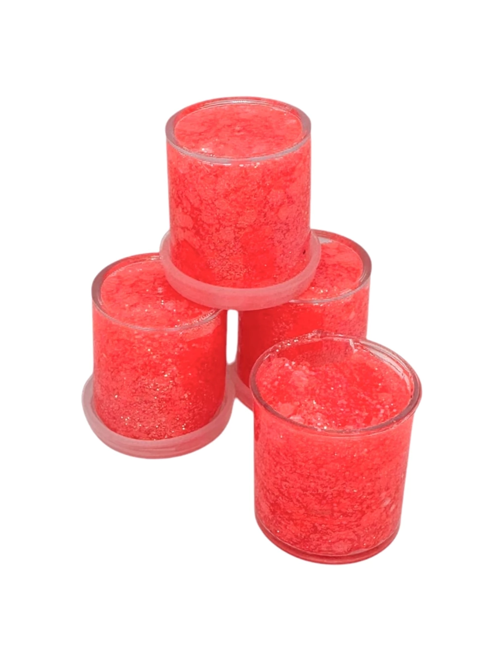 Glitter en gel salmon